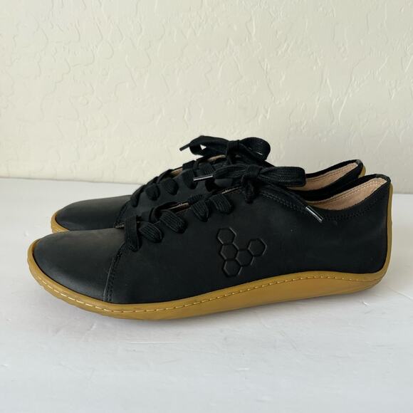 Vivo Barefoot Addis leather comfort sneaker black Ergonomic Design 40 - Picture 4 of 12